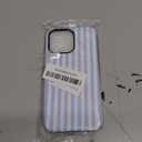 Magnetic Case for iPhone 14 Pro Max, Compatible with MagSafe, Aesthetic Striped Cute Design for Women, Hybrid 2-Layer Hard Shell Phone Cover, Blue