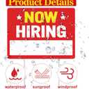4 Pcs Feather Flag Set Include 2 Now Hiring Sign with Stake, 7 ft Now Hiring Feather Advertising Flag, Banner with Rope for Business Promotion