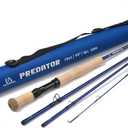 M MAXIMUMCATCH Maxcatch Predator Big Game and Saltwater Fly Fishing Rod: 7'11''/9'/9'2''/10', 4-Piece, 8/9/10/11/12 Weight, 9' 12wt 4 pieces