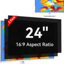 [2-Pack] 24 Inch Computer Privacy Screen 16:9 Aspect Ratio Widescreen Monitor, Eye Protection Anti Blue Light Glare Computer Monitor Privacy Filter, 24inch Removable Black Blackout Anti Spy Desktop Security Privacy Filter