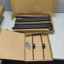 Bird Feeder Pole  90 Inch Height Bird House Pole with 1-Inch Dia Heavy Duty for Birdfeeders, Feeding Stand with Mount Kit for Outdoor, Slip-Fit Connection, Black