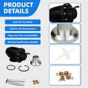Aluminum Replacement Component Kit with Direct-Fit Adapter, Black Finish, Automotive Part