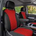 FH Group Custom Fit Car Seat Covers Specifically Made for 2019-2023 Chevrolet Silverado 1500 2500HD 3500HD RST | LTZ | HIGH COUNTRY Ultraflex Neoprene Water Resistant Seat Covers - Front Set Red