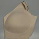 As Fairy Womens Soft Comfortable No Underwire Bras V Neck Seamless Push Up Bralettes Full Coverage Tshirt Brassiere (40DDD, Nude)