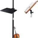 Adjustable to 67in Standing Book Stand, Book Holders for Reading Hands Free with Pedestal,Wood Music Sheet Podium& Bible& Cookbooks Display Stands (with Tray)