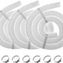 Pool Filter Hose for Intex Above Ground Pools 1.25" Diameter x 59" Long Compatible with Intex 607, 637 Models 330/530/1000 GPH Pool Filter Pumps, 1-1/4 Inch Pool Hose with 6 Metal Clamps - 3 Pack