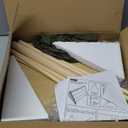 Epelay 19" Kids Bookshelf, 6-Tier Double-Sided Book Shelf for Kids Rooms, Montessori Bookcase for Toddlers with 5 Deep Fabric Pockets, Natural Wood/Green Toy Storage Organizer for Nursery or Playroom