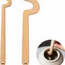 AEROVA 2PCS Wooden Pottery Throwing Tools, Pottery Quick Shaping Tools, Pottery Rim Forming Tools, Long Handle Throwing Assistive Tools, Pottery Shaping and Molding Aid Tools,Clay Throwing Stick(2)