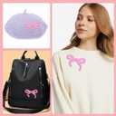 6PCS Bow Iron on Patches, Pink Mini Bownknot Repair Clothing Patches, Cute Bow Embroidered Applique, Soft Bow Decorative Sew on Patch for Hats, Backpacks, Jeans