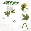 Briful 3PCS White Peony Artificial Flower Stems 29.1in Long Stem Fake Peonies Silk Floral Arrangement Real Touch Peony Flower for Christmas Home Vase Party Wedding Bouquet Decor