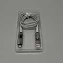 pzoz 4-in-1 USB C Fast Charging Cable with LED Display, Multi USBC Charger Combo Lightning/Type C/USB A Metal Ports for iPhone 17/16/15/14 Pro Max iPad MacBook AirPods Pro Samsung Google (140W, 5 ft)