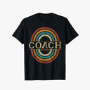 Coach Vintage Retro T-Shirt Size S, Black