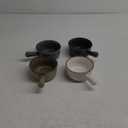 MONITO 16 Oz French Onion Soup Bowls, Ceramic Soup Bowls with Handles, Stackable Soup Crocks Oven Safe for Chili, Beef Stew, Cereal, Casseroles Microwave & Dishwasher Safe, Set of 4 (Earthy Tones)