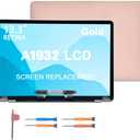 Replacement Assembly for MacBook Air Retina 13.3" 2018 A1932 LCD Display Full Assembly 2018 Year EMC 3184 MRE82 (Gold)