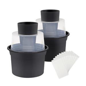 Biogents GAT2 Mosquito Trap  Non-Electric, Eco-Friendly Egg-Laying Trap for Tiger Mosquito Control  2 Traps with 10 Sticky Cards for Outdoor Breeding Prevention (Set of 2)