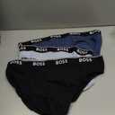 BOSS HUGO Men's 3 Pack Classic Regular Fit Stretch Briefs Underwear, Navy/Charcoal/Black, XXL