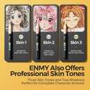 ENMY 60 Colors Acrylic Paint Markers, Direct Liquid Acrylic Paint Marker Pen, Fabric Markers for Textile, Canvas, Rock, Glass, Wood, Paper, DIY, Acrylic Coloring Pens for DIY Craft Supplies