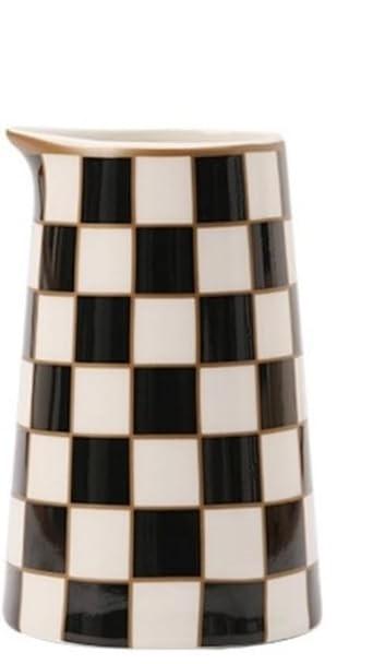 Porlien Checker Porcelain Flower Vase Home Decor  5.5' High Porlien Checker Porcelain Flower Vase Home Decor  5.5' High