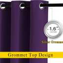 NICETOWN Insulated Curtains Blackout Draperies - Window Treatment Blackout Curtains/Drapes for Bedroom/Living Room Window (63 inches Long, 2 Panel Set, Royal Purple)
