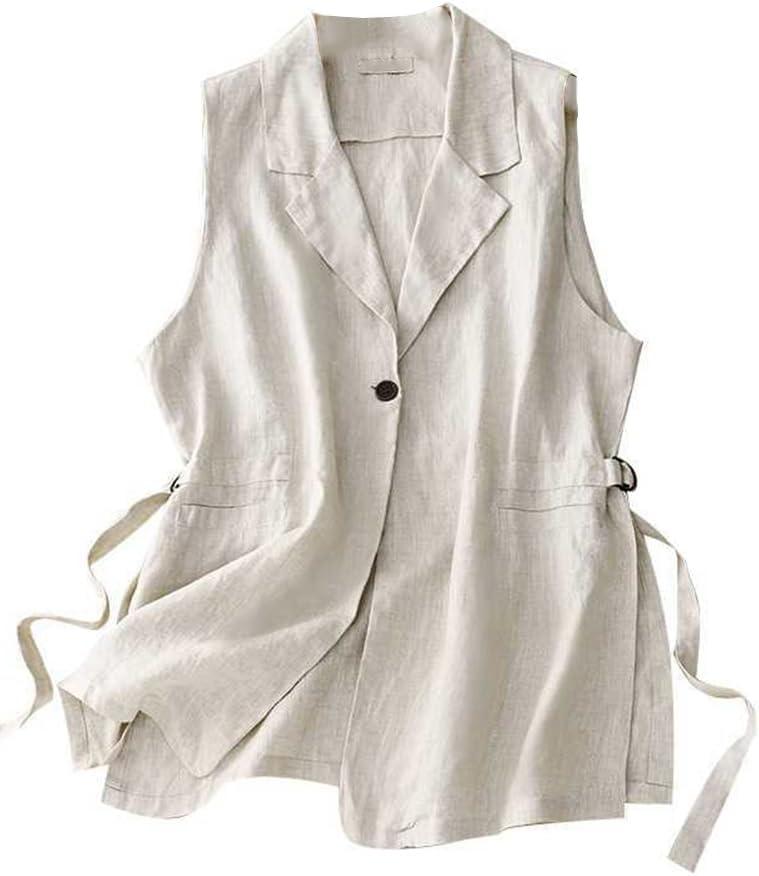 IDEALSANXUN Vest for Women Dressy Sleeveless Blazer Spring Summer Vest Tops Business Casual Outfits Office Work Clothes, M