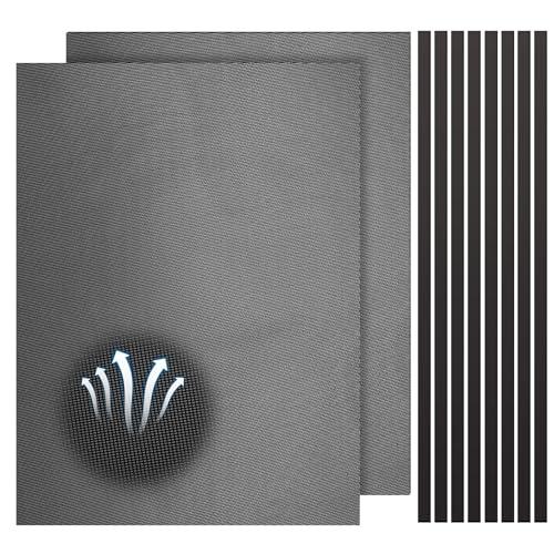 Woanger 2 Pcs 300×400mm DIY PC Case Dust Filter Nylon 80 Mesh PC Fan Mesh Filter Floor Vent Cover Dustproof Cover with Magnetic Strip for Computer Chassis Speaker and More(Black)