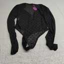 Avidlove Womens Mesh Long Sleeve Bodysuit Round Neck Sheer Leotards Geo Print Bodysuit Top with Snap Crotch (Medium, Leopard Pattern)