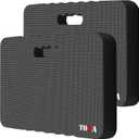 TOUA Kneeling Pad Thick Extra Large High Density Foam Kneeler Pad Mat for Gardening Yoga Exercise Bath (Black 2 Pack)