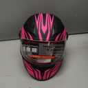 SanQing Kids Full Face Motorcycle Helmet Motocross Dirt Bike ATV BMX Go-Kart Off-Road 4 Wheeler Boy Girl Children Helmet with Sun Visor DOT Approved (Large, Pink)