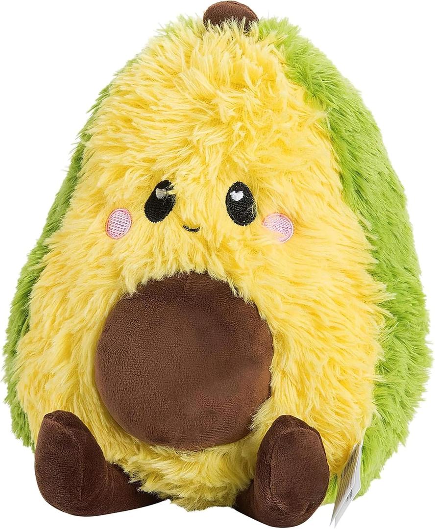 Happy Fuel Avocado Microwavable Unscented 1.5lbs Heating Pad For Women And Kids- Cute Soft Cozy Pillow Plush Heatable Warm Stuffed Animals- Kawaii Hot & Cold Plushie Food Toy - Avocado Gifts For Girls