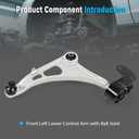 Front Left Lower Control Arm and Ball Joint