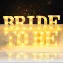 Bride to Be Sign Lights - 9Pcs LED BRIDE TO BE Letter Lights Box Set for Engagement Wedding Bridal Shower Accessories Backdrop Bachelorette Party Decorations DecorWarm White
