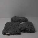 HOMEIDEAS 3 Pieces Bathroom Rugs, Ultra Soft Non Slip Absorbent Chenille Toilet Bath Mat Set (Grey) (1'8" x 2'8" (17"x24"+20"x32"+U Shape 20"x24"))