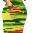 PINSV Women's Casual Bodycon Maxi Dress Summer Scoop Neck Short Sleeve Long Fitted Dresses Club Party, Large