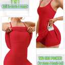 Womens Tennis Dress, Athletic Dress with Built-in Bra & Shorts Pockets Summer Dresses for Women Golf Outfits for Workout (M)