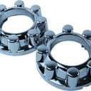 2PCS for 2017-2023 F250 F350 Super Duty 4x4 Front Wheel Chrome Center Wheel Hub Caps