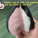 Women's home slippers Unisex home slippers Daily warm memory cotton flat bottom anti slip plush lining slippers (7-7.5 Women/7.5-8 Men, Purple)