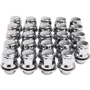 12x1.5 Lug Nuts 20 Pcs Chrome Closed End Mag Style Lug Nuts with Washer 13/16" (21mm) Hex Compatible with Toyota Camry/Corolla/Tacoma Lexus