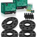 YHTAUTO 5x130mm Hub Centric Wheel Spacers 15mm Compatible with Touareg 2004-2017, Q7 2007-2014, Cayenne, Boxster, Cayman, 911, 928, 944, 968 5 Lug Tire Spacers w/ M14x1.5 Studs, 71.6mm Hub Bore 4PCS