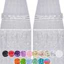 2PCS 12x72 Inch Sequin Table Runner Silver Glitter Table Runner for Party, Wedding, Bridal Baby Shower, Event Decorations2PCS, 12x72 Inch, Silver