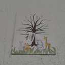 Sirjiera Baby Shower Guest Book Fingerprint Tree Canvas, Baby Gender Reveal Guest Book, Animal Theme Baby Canvas Painting, Baby Shower Creative Game Decorations Keepsake (Monkey)