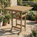 Garvee Outdoor Patio Bar Table for 2-4, All-Weather HDPE Bar Height Table with Umbrella Hole and Spacious Tabletop for Outside,Poolside, Backyard