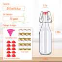 SZUAH 8 oz Swing Top Glass Bottles 10Pack, Reusable Flip Top Glass Bottle for Kombucha, Home Brewing, Beer, Beverage Storage(240ml, Set of 10)