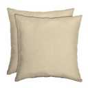Arden Outdoor Throw Pillows 2 Pack, 16x16 Patio Accent Cushions, Water & UV Resistant, Fade Resistant Outdoor Decorative Pillows with Recycled Polyfiber Fill, Tan Leala