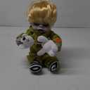 Halloween Animatronics 15" Clown Puppet Doll Animated Decorations with Sound Activated, Creepy Voice, Light Up Eyes, Scary Move, Haunted House Holiday Decor Horror Prop for Indoor, Outdoor, Yard Lawn