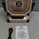 Camping Fan Rechargeable - 9-Inch Battery Powered Fan, 24000mAh(60Hrs) Battery Operated for Camping, Auto Oscillation Cordless, Tent Fan with Remote/Light, 4 Speeds, 4 Timing, Outdoor