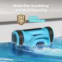 Pool Vacuum for Inground Pools: Cordless Robot Robotic Pool Cleaners with Hook 180W Suction Auto Vacuums Wall Climbing Waterline Scrubbing Cleaning 150 Mins Long Battery Up to 2,000 sq.ft