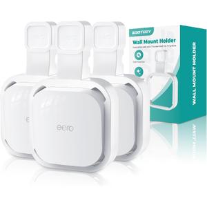 Wall Mount Holder for eero 7 Router Mesh Wi-Fi System No Messy Wires, Space-Saving Outlet Wall Mount Holder for eero 7 Extender, Stand Bracket for eero 7 (3 Pack)