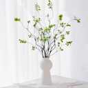 5 Pcs Artificial Ficus Branches Faux Eucalyptus Stems, 47.2 Inch Fake Greenery Stems Realistic Touch Faux Branches for Vase for Office Home Wedding Vase Filler Decoration