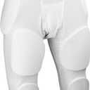 Sports Unlimited Omaha 7 Pad Integrated Adult Football Girdle for Men, Football Girdles with Pads (Medium, White)