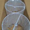 Wellmet Small Chandelier Lamp Shades,ONLY FOR CANDLE BULBS,Clip-on Fitter White Lamp Shades,Set of 6, 5.5"x5.5"x 5", Gauze White